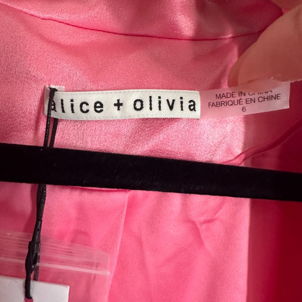 Alice + olivia denny notch button satin boyfriend blazer FINAL PRICE - Picture 9 of 9